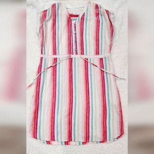 Time and Tru Bohemian Dress with Vertical Pastel Stripes